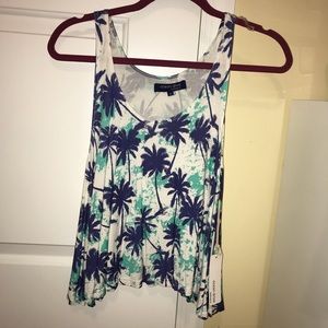 NWT Floral cropped tank top - Ocean Drive